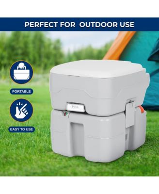 20-Liter Outdoor Portable Toilet with Detachable Waste Tank