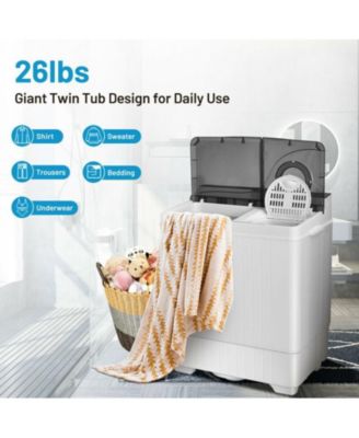 26 Pound Portable Semi-automatic Washing Machine with Built-in Drain Pump