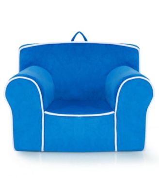 Upholstered Kids Sofa with Velvet Fabric and High-Quality Sponge