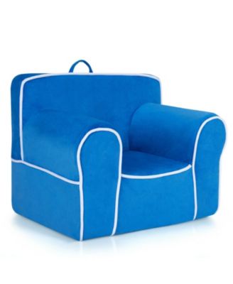 Upholstered Kids Sofa with Velvet Fabric and High-Quality Sponge