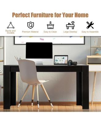 63 Inch Rectangular Modern Dining Kitchen Table for 6 People