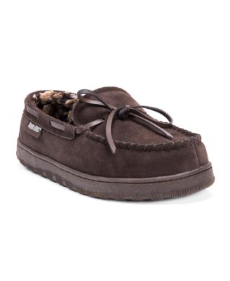 Men's Paul Printed Berber Suede Moccasin Slippers Wide