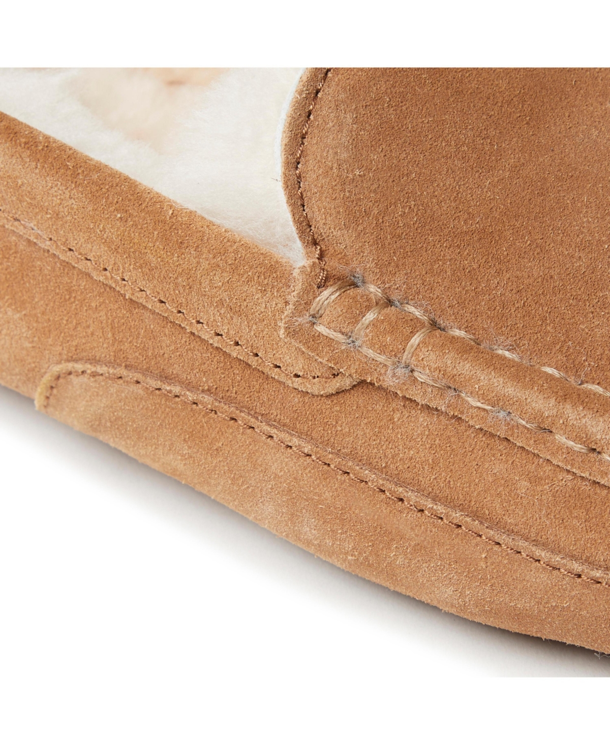 Dearfoams Men's Fireside By Melbourne Genuine Shearling Moccasin Slipper