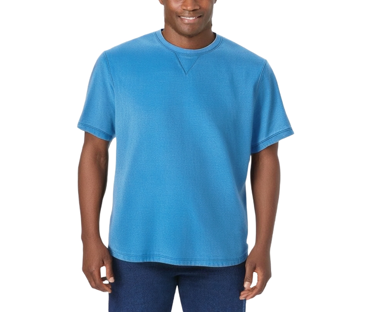 Big & Tall Short-Sleeve Fleece Sweatshirt - Burgundy