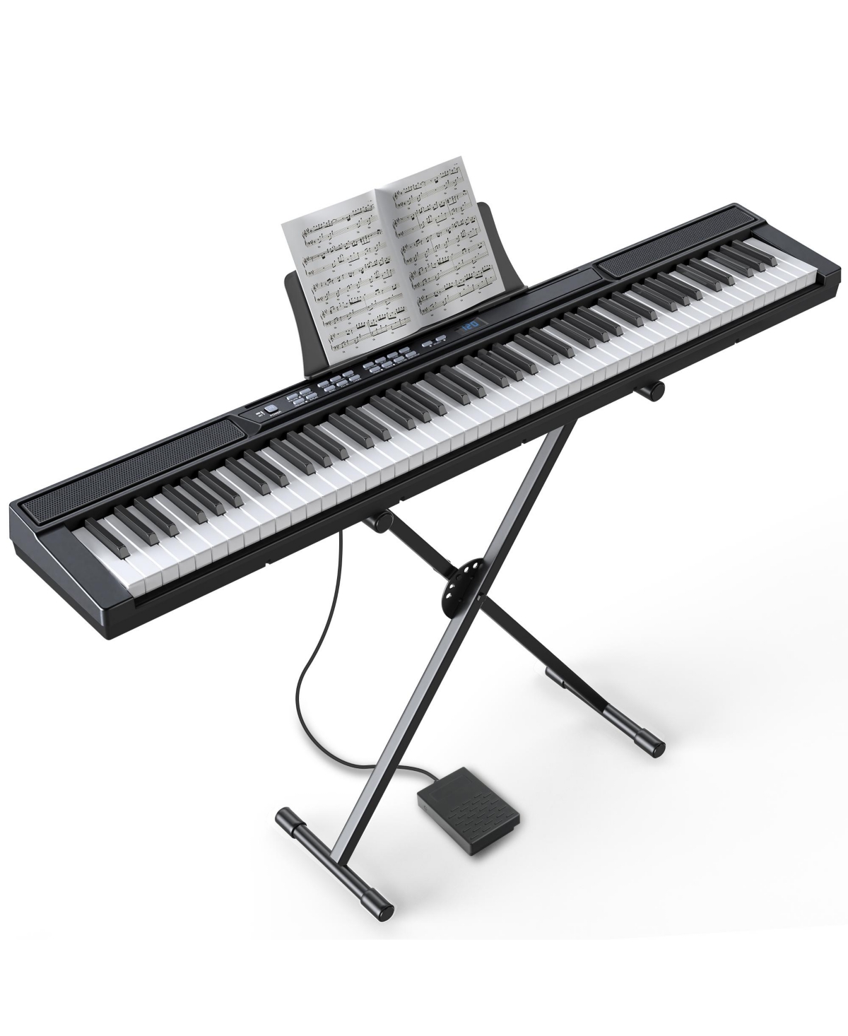 Skonyon 88 Key Digital Piano Keyboard Portable Electric Piano with 8 Accessories