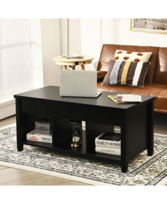 Lift Top Table with Hidden Storage Compartment