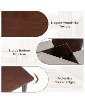 48 Inches Mid Century Dining Table for 4 with Rubber Wood Legs