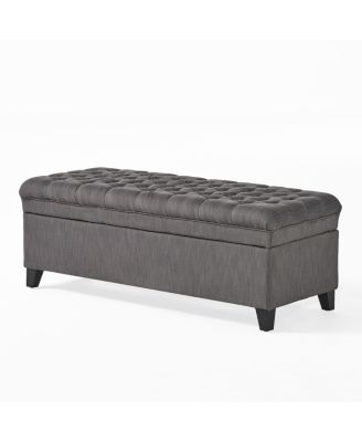 Button-Tufted Storage Ottoman with Soft-Close Lid, Storage for Bedroom, Living Room, Entryway