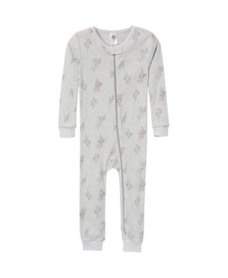 Baby Girls' Snug Fit Footless Pajamas, 3-Pack