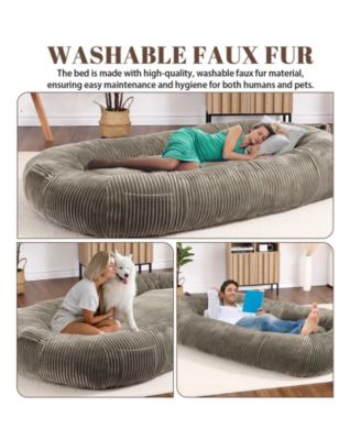 Dog Bed for People Adults, 71"x48"x14" Giant Pet Bed for Humans
