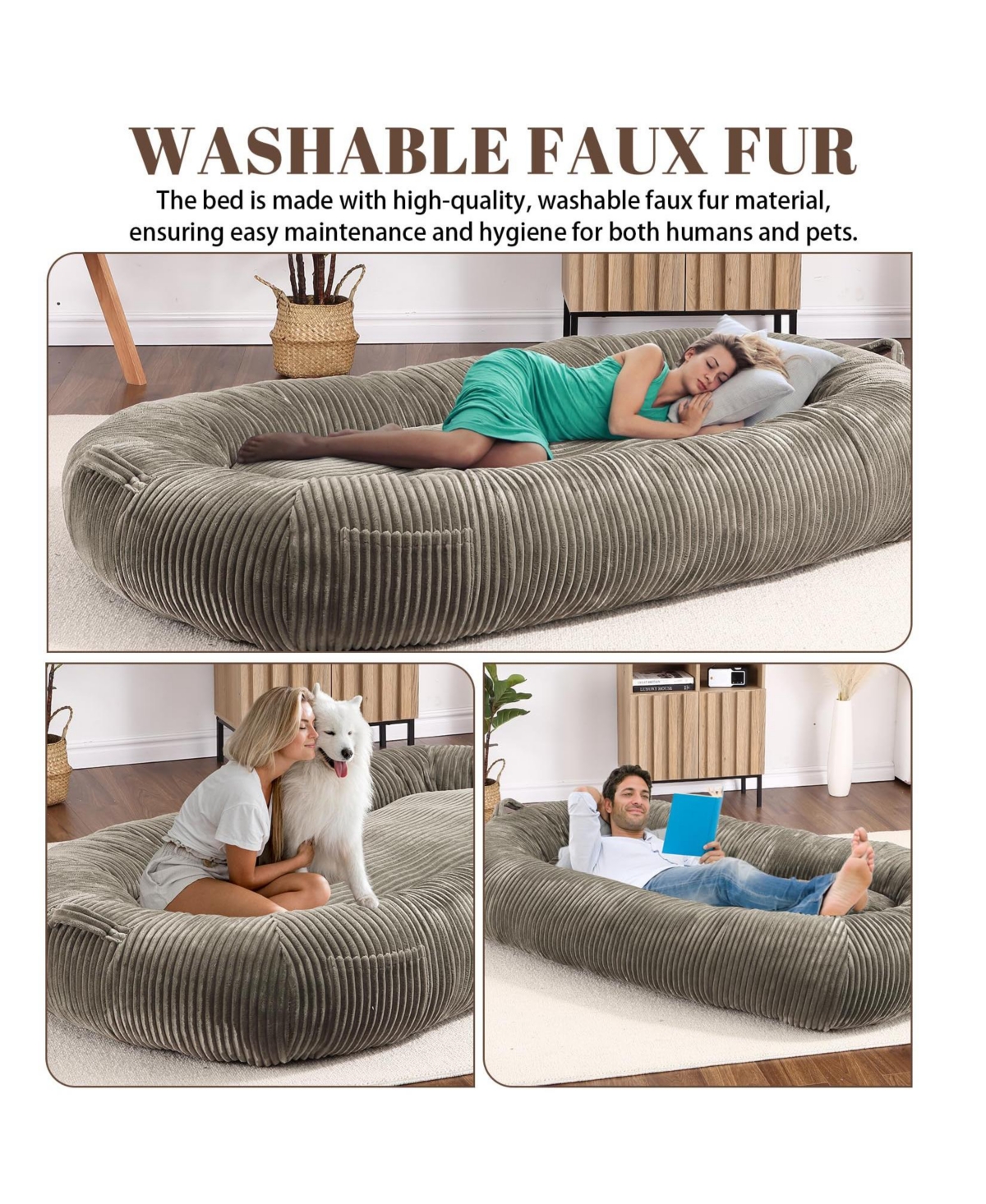 gaomon Dog Bed for People Adults, 71