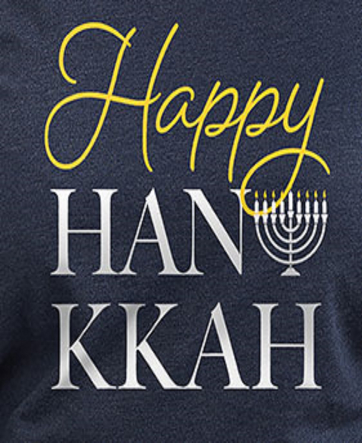 Hybrid Apparel Plus Size Trendy Happy Hanukkah Graphic Pullover Top