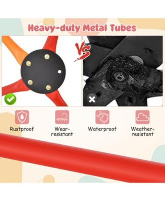 Kids Climbing Dome with Slide and Fabric Cushion for Garden Yard