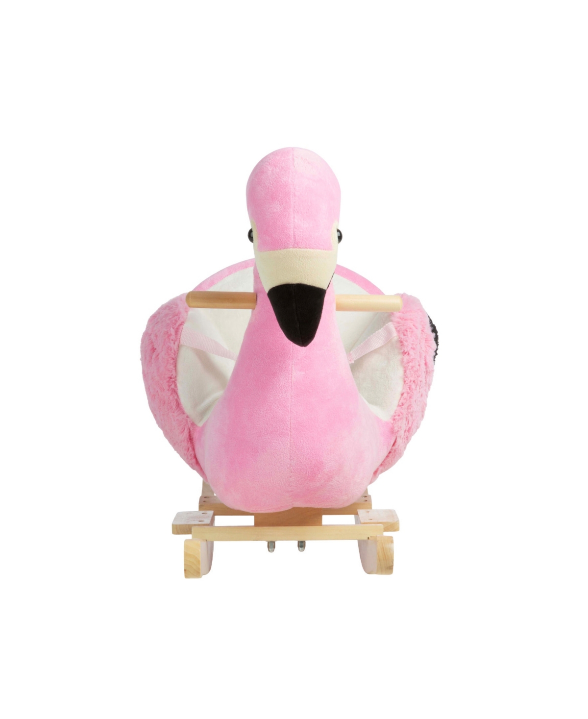 Trademark Global Happy Trails Flamingo Plush Rocking Horse In Pink