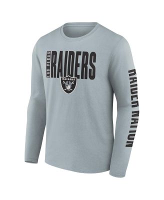 Men's Gray Las Vegas Raiders Vision Long Sleeve T-Shirt