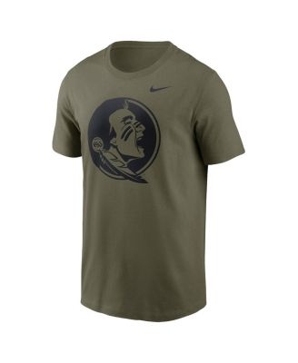 Men's Olive Florida State Seminoles 2024 Military Appreciation Tonal Logo Performance T-Shirt