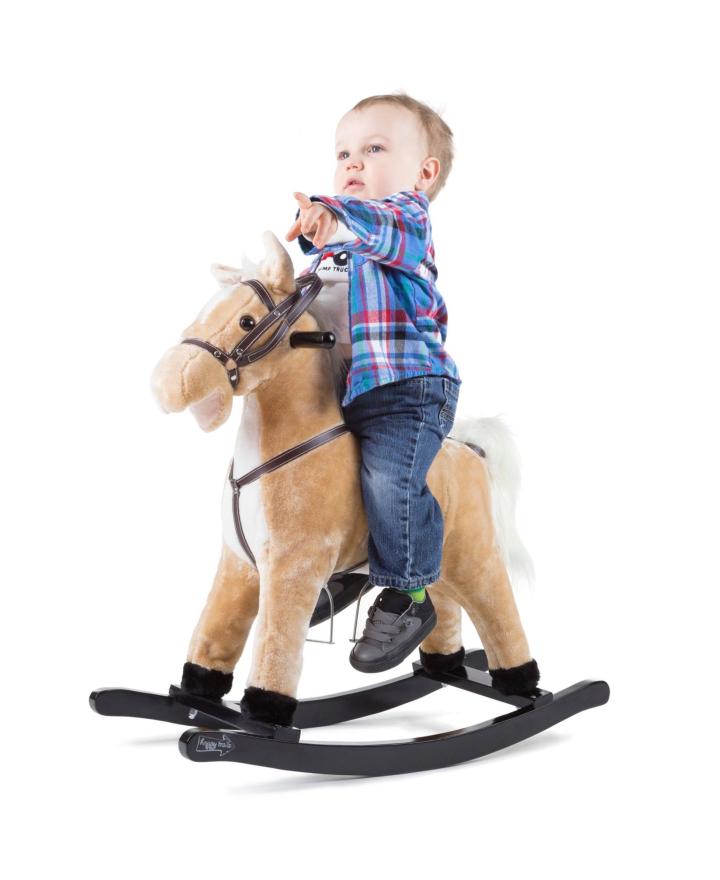 Детская мягкая игрушка Trademark Global Happy Trails Plush Sound-Making Rocking Horse, Ages 3+ — фото 6