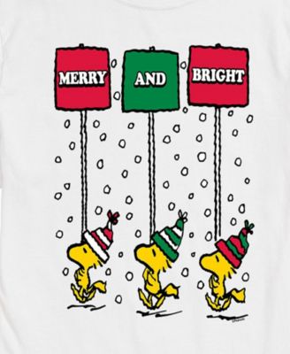Men's Peanuts Merry and Bright Short Sleeve Tee