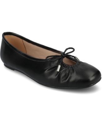 Journee Women's Callee Ballet Dress Flats - Wide - Black - 10