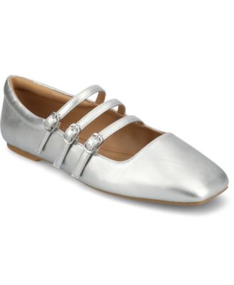 Women's Darlin Multi Strap Mary Jane Square Toe Flats