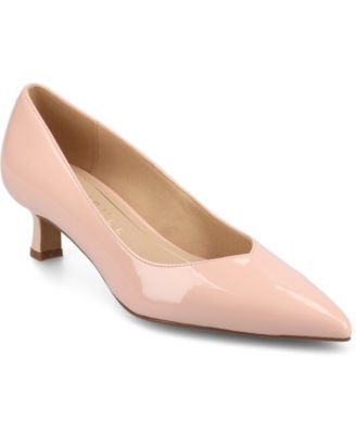 Journee Collection - Womens Pammie Pointed Toe Kitten Heel Pumps