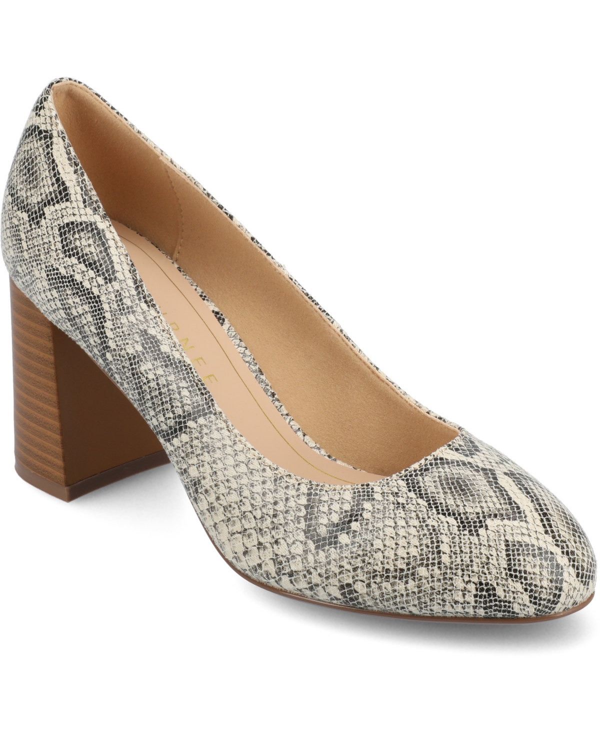 Journee Collection Women's Seraphina Round Toe Pumps In Snake