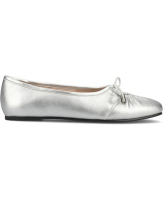 Women's Callee Rouched Tie Ballet Flats