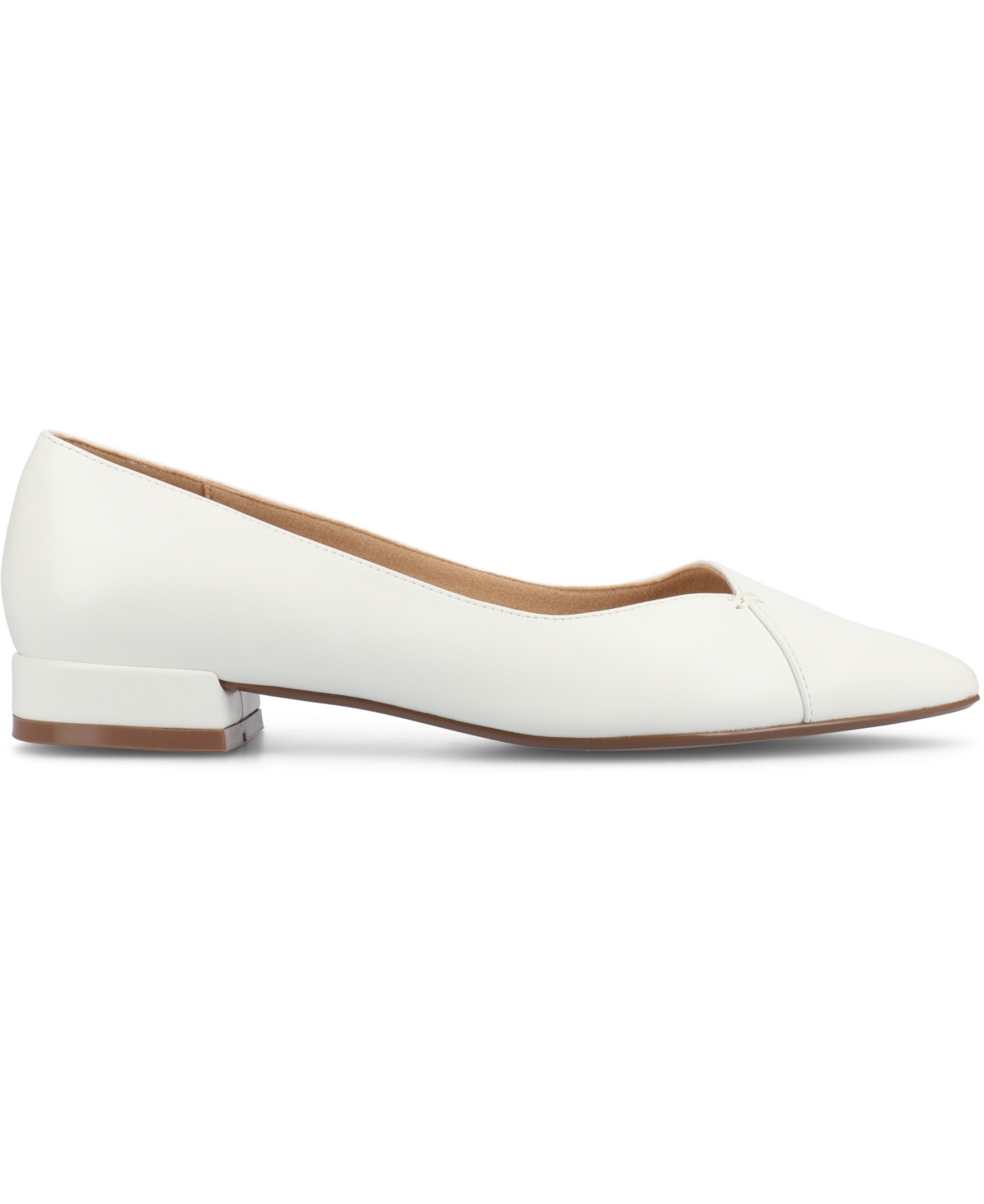 Shop Journee Collection Women's Carmin Pointed Toe Flats In White