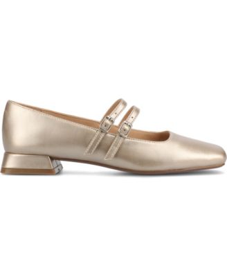 Women's Gredah Square Toe Double Strap Mary Jane Flats