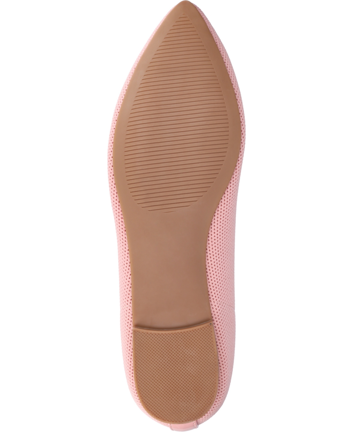Journee Collection Women's Minnah Knit Pointed Toe Dress Flats In Pink
