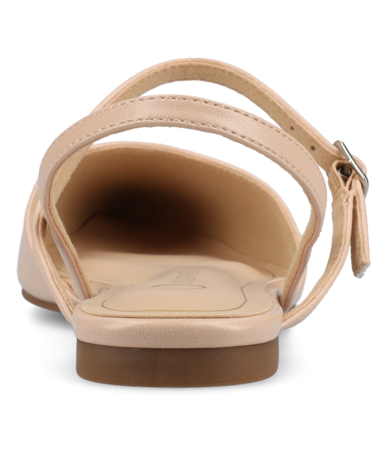 Shop Journee Collection Women's Martine Strappy Pointed Toe Flats In Blush