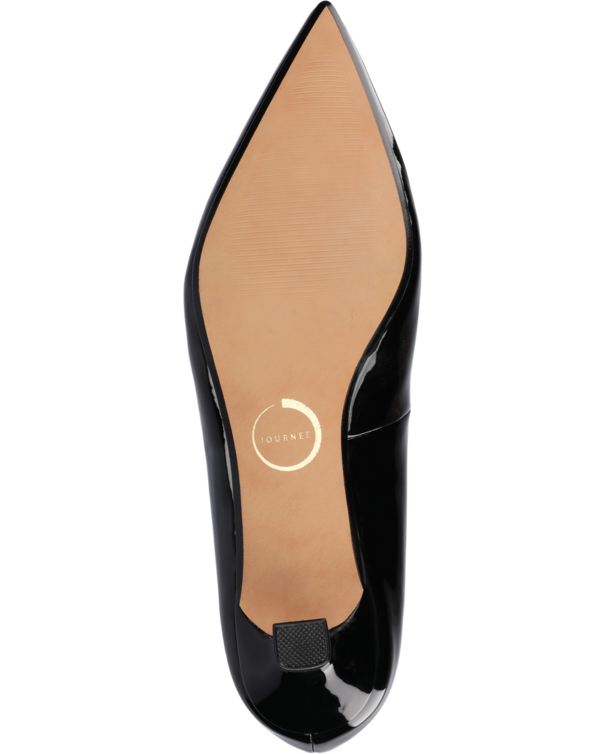 Shop Journee Collection Women's Pammie Pointed Toe Kitten Heel Dress Pumps In Black Patent