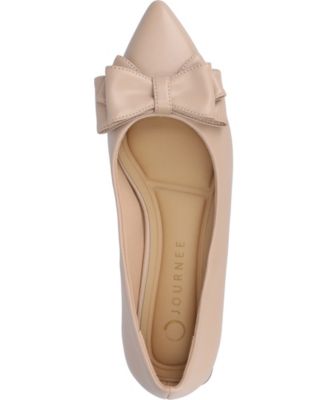 Women's Ophelia Bow Low Block Heel Dress Flats
