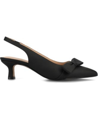 Women's Paloma Bow Kitten Heel Slingback Pumps