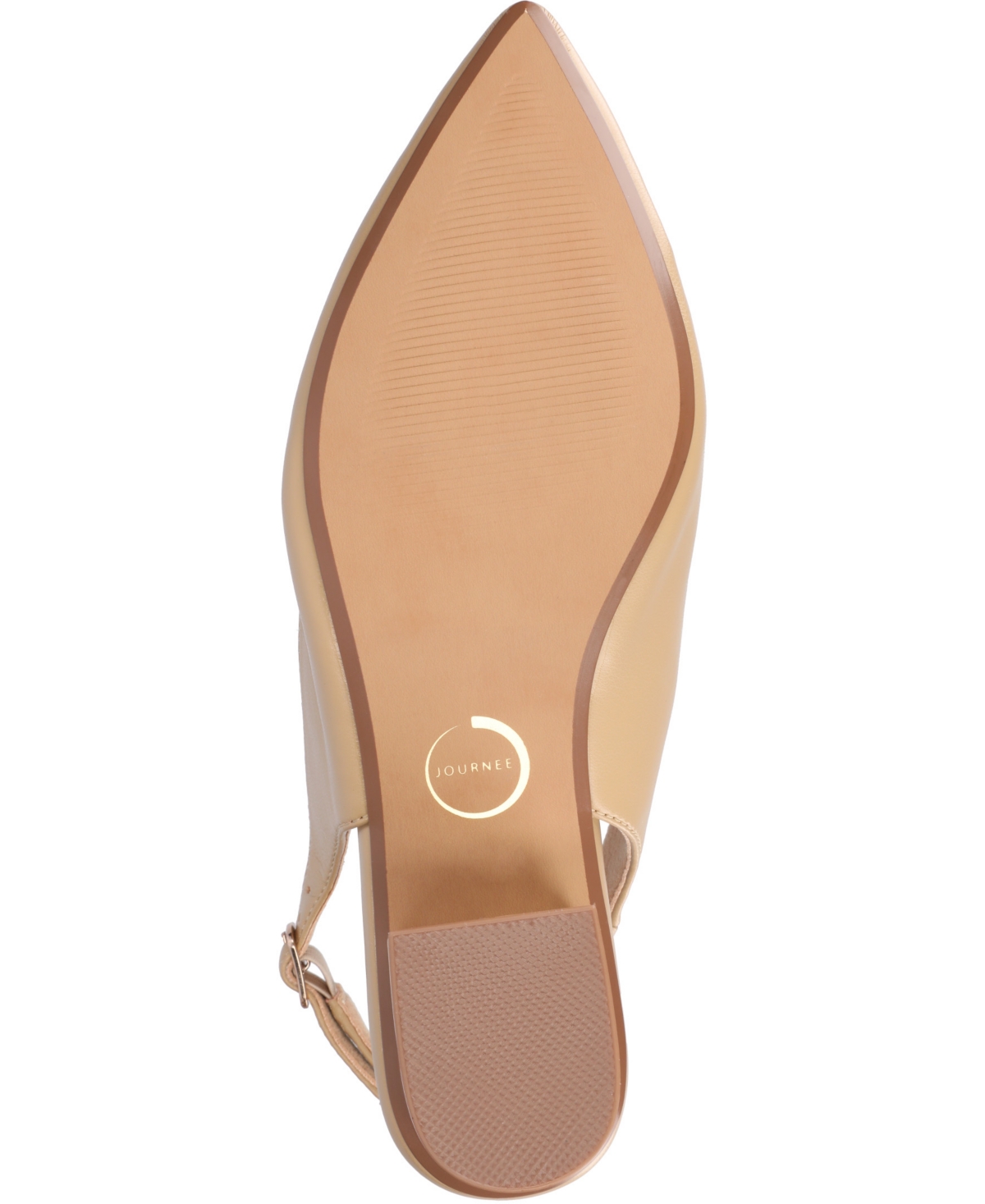 Shop Journee Collection Women's Sylvia Block Heel Slingback Pumps In Tan Polyurethane