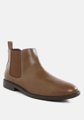 Womens Fraser Faux Leather Pull Tabs Boots
