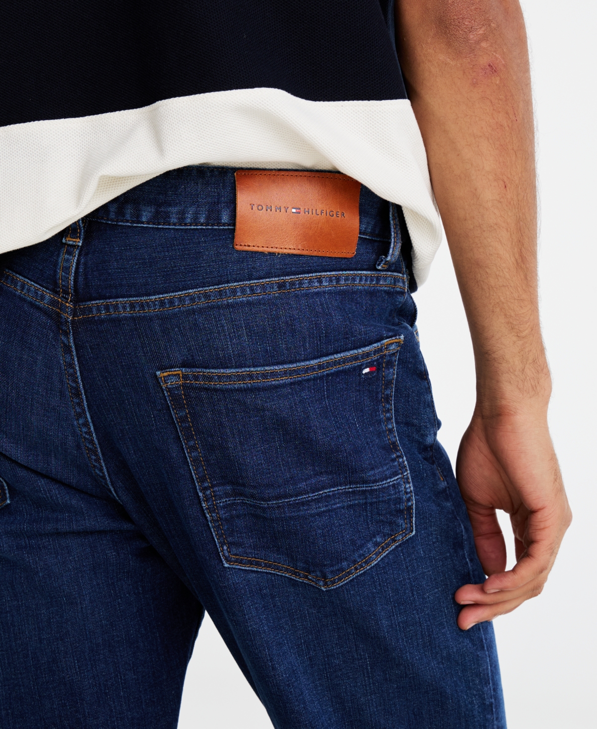 Shop Tommy Hilfiger Men's Mercer Regular-fit Denim Jeans In Kenai Blue