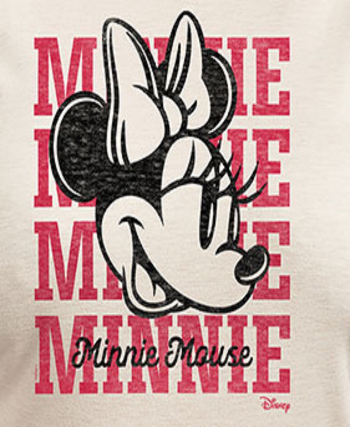 Hybrid Apparel Plus Size Disney Minnie Mouse Graphic Pullover T-shirt In Beige,khaki