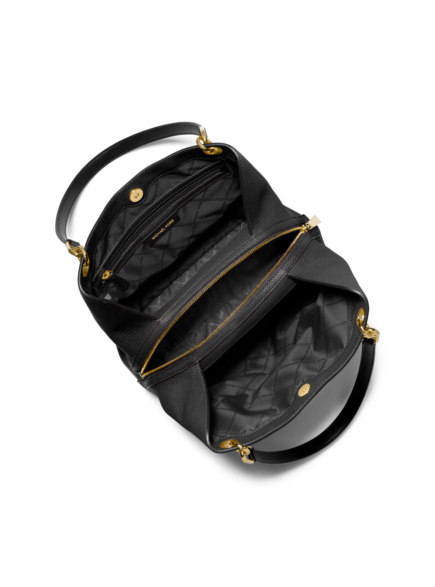 Женская сумка Michael Kors Kensington Large Leather, цвет: Чёрный — фото 3