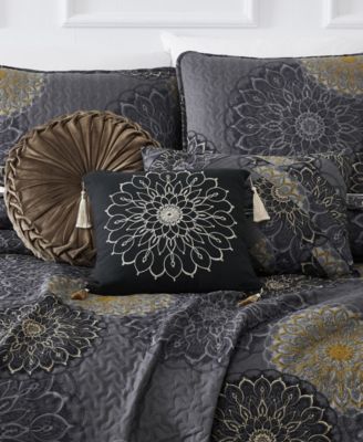 Midnight Floral 6-Pc. Quilt Set, King/California King
