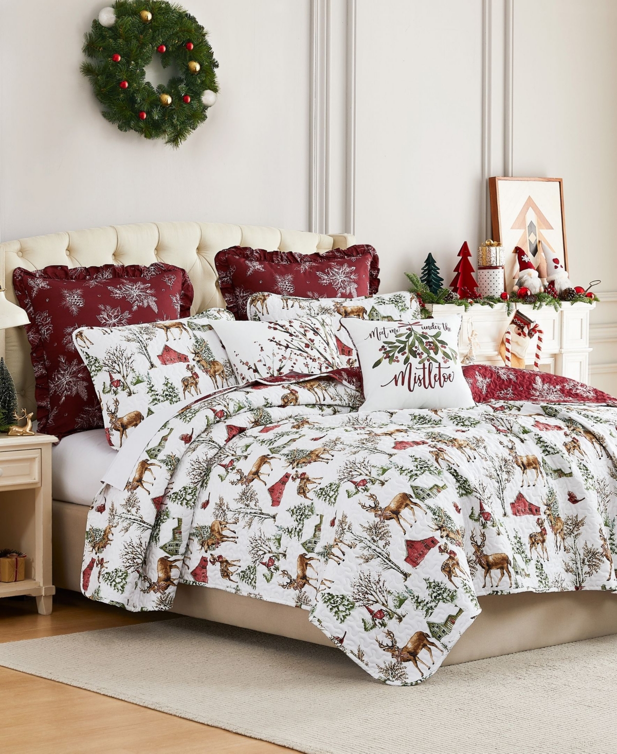 Southshore Fine Linens Christmas 7-Pc. Holiday Quilt Set