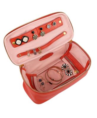 Celosia Rectangular Leather Jewelry Case