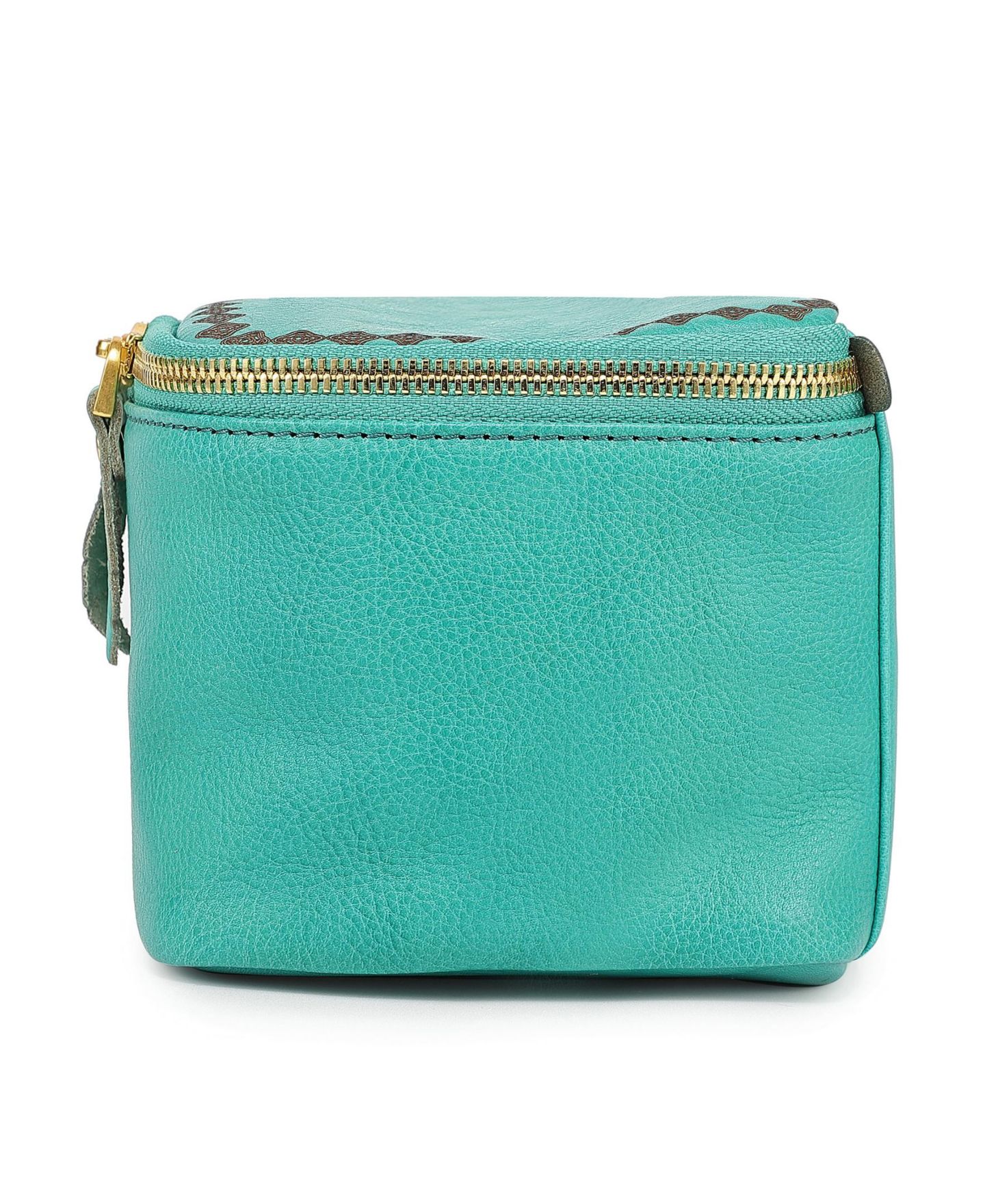 OLD TREND Celosia Cube Leather Jewelry Case, цвет: Аквамариновый — фото 7