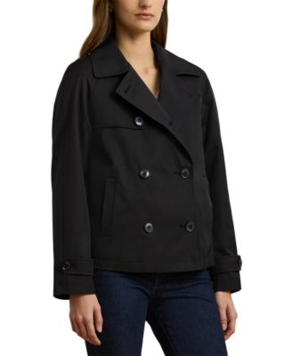 Petite Short Double-Breasted Trench Coat