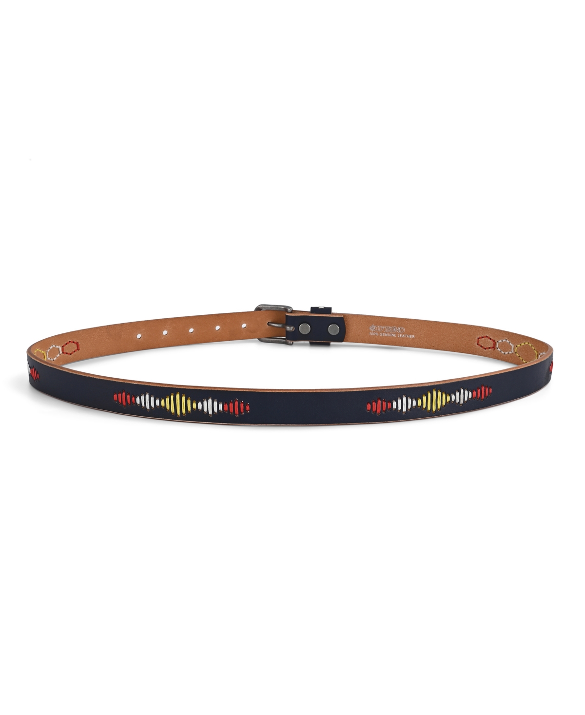 Old Trend Women's Boho Spirit Leather Belt In Navy