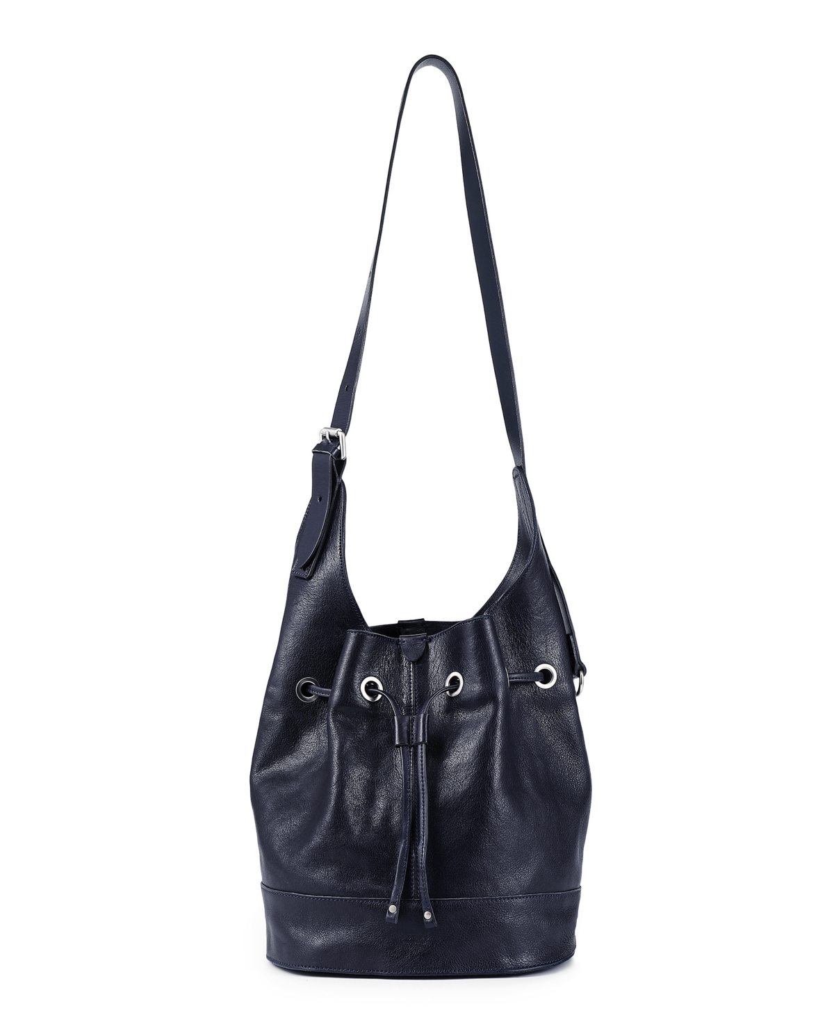 Lily Shoulder Bucket Bag - Navy