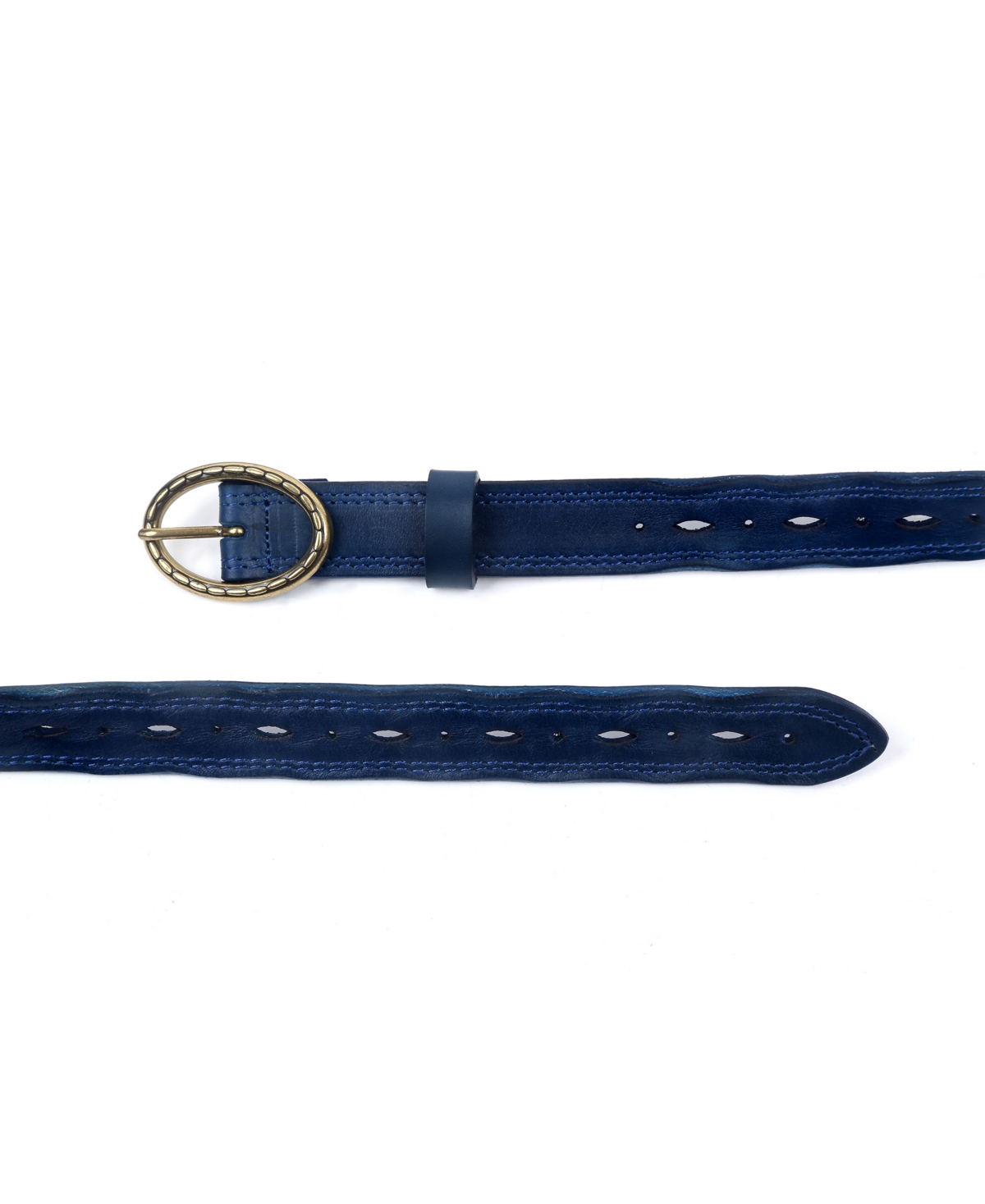 Old Trend Women's Vintage Soul Leather Belt In Navy