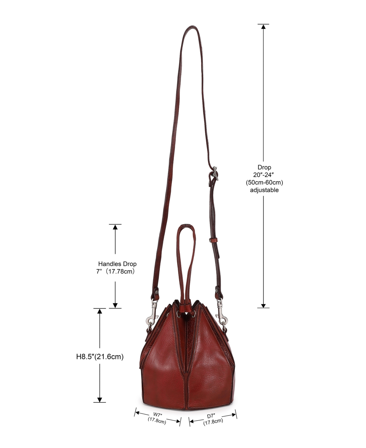 Old Trend Prism Bucket Convertible Crossbody Bag In Brown