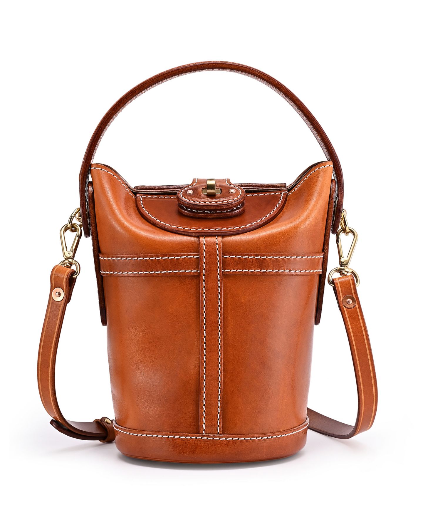 Женская сумка через плечо Old Trend Begonia Vintage Bucket, цвет: Карамельный — фото 1