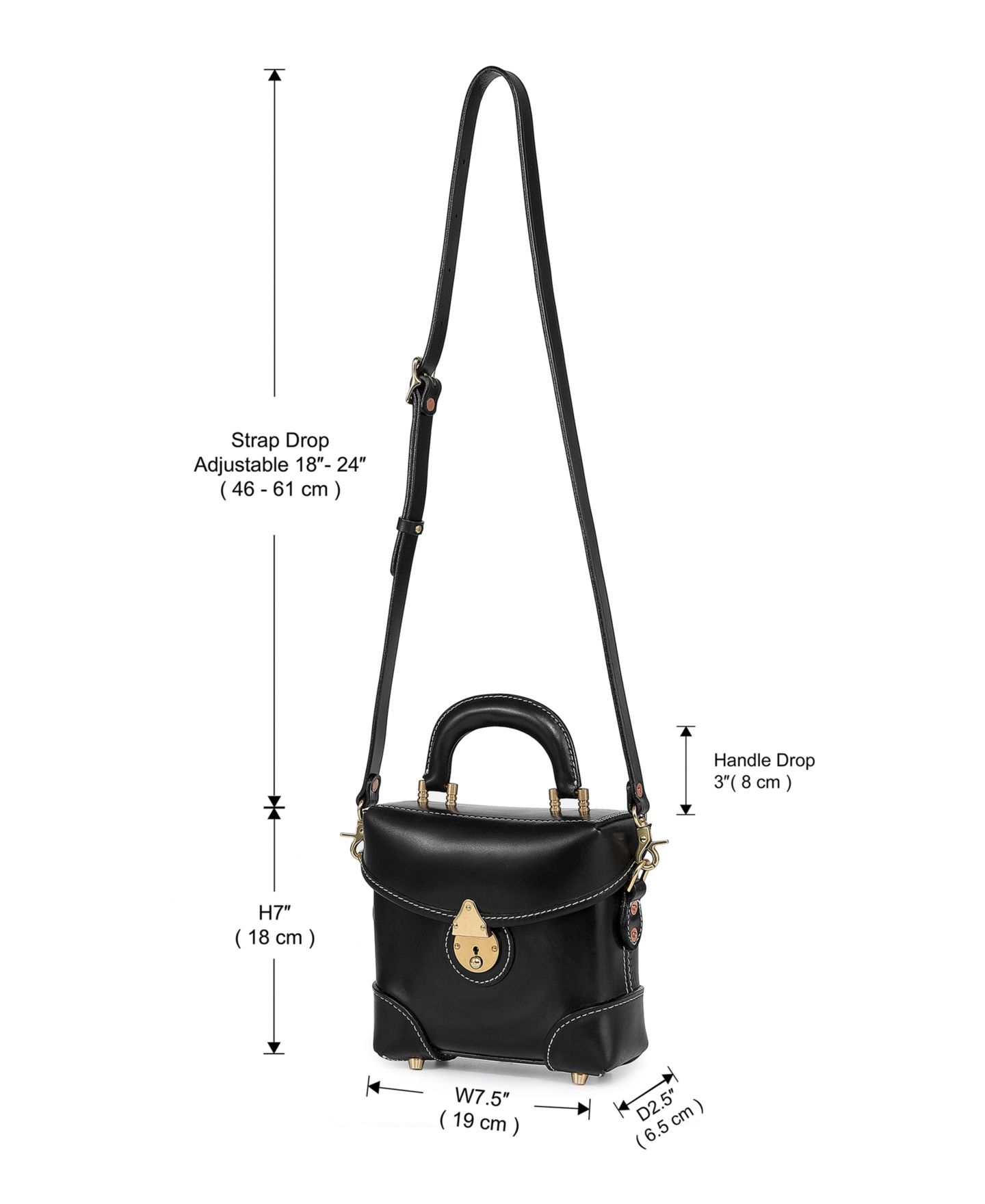 Женская сумка OLD TREND Azalea Vintage Box Crossbody, цвет: Чёрный — фото 6